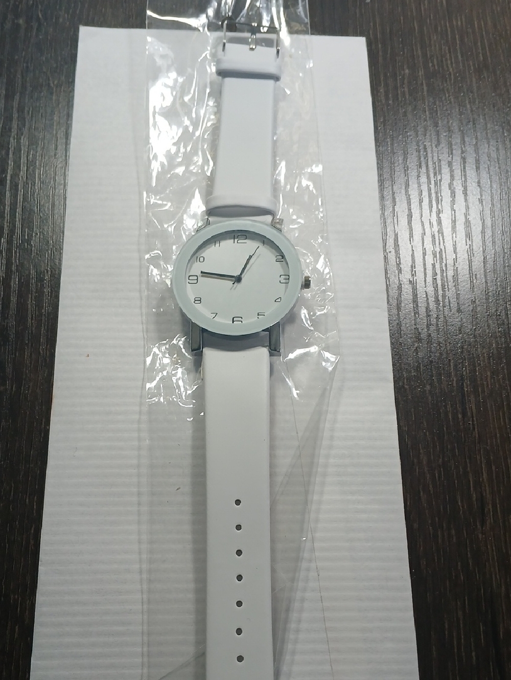 Minimal White Silicone Strap Watch